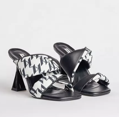 Karl Lagerfeld Debute twist front heeled mules in monogram