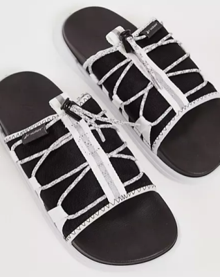 Rider commuter tech utility sliders in black/white