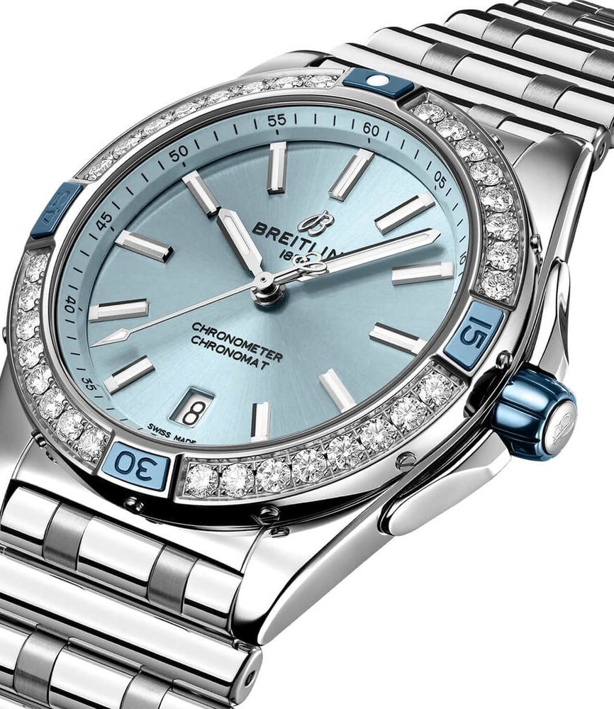 Breitling Super Chronomat Automatic 38 Blue Dial Bracelet Watch image number 1