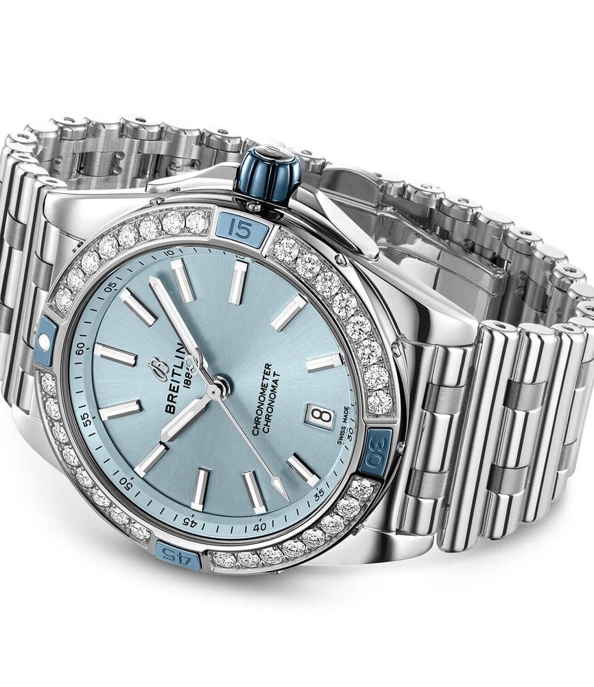 Breitling Super Chronomat Automatic 38 Blue Dial Bracelet Watch image number 2