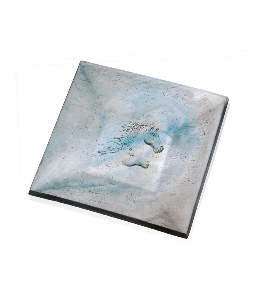 Daum, Cavalcade, Blue grey cavalcade tray