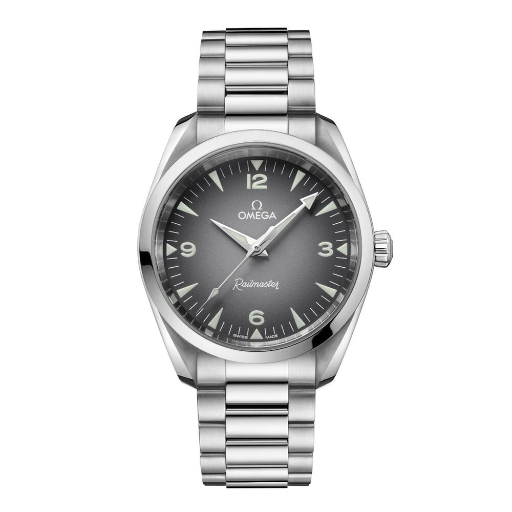 OMEGA Seamaster Railmaster 38mm Grey Dial Steel Bracelet Watch image number 0
