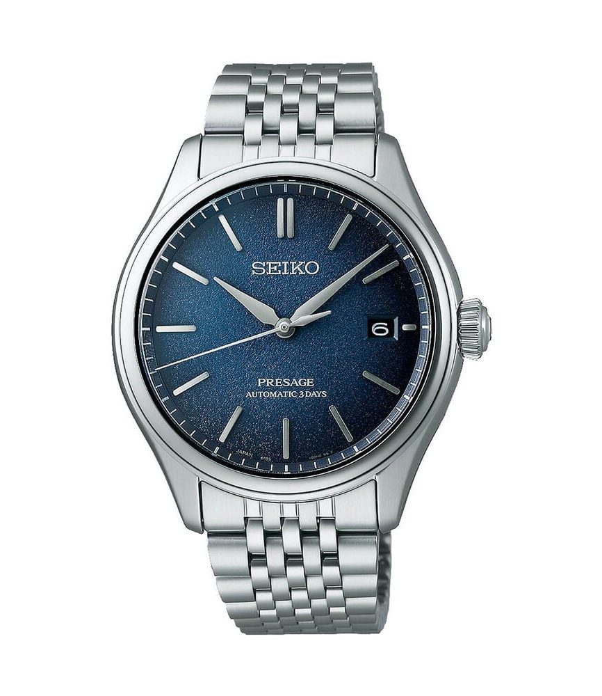 Seiko Presage Classic 'Ai-iro' Japan Blue 40mm Dial Steel Bracelet Watch image number 0