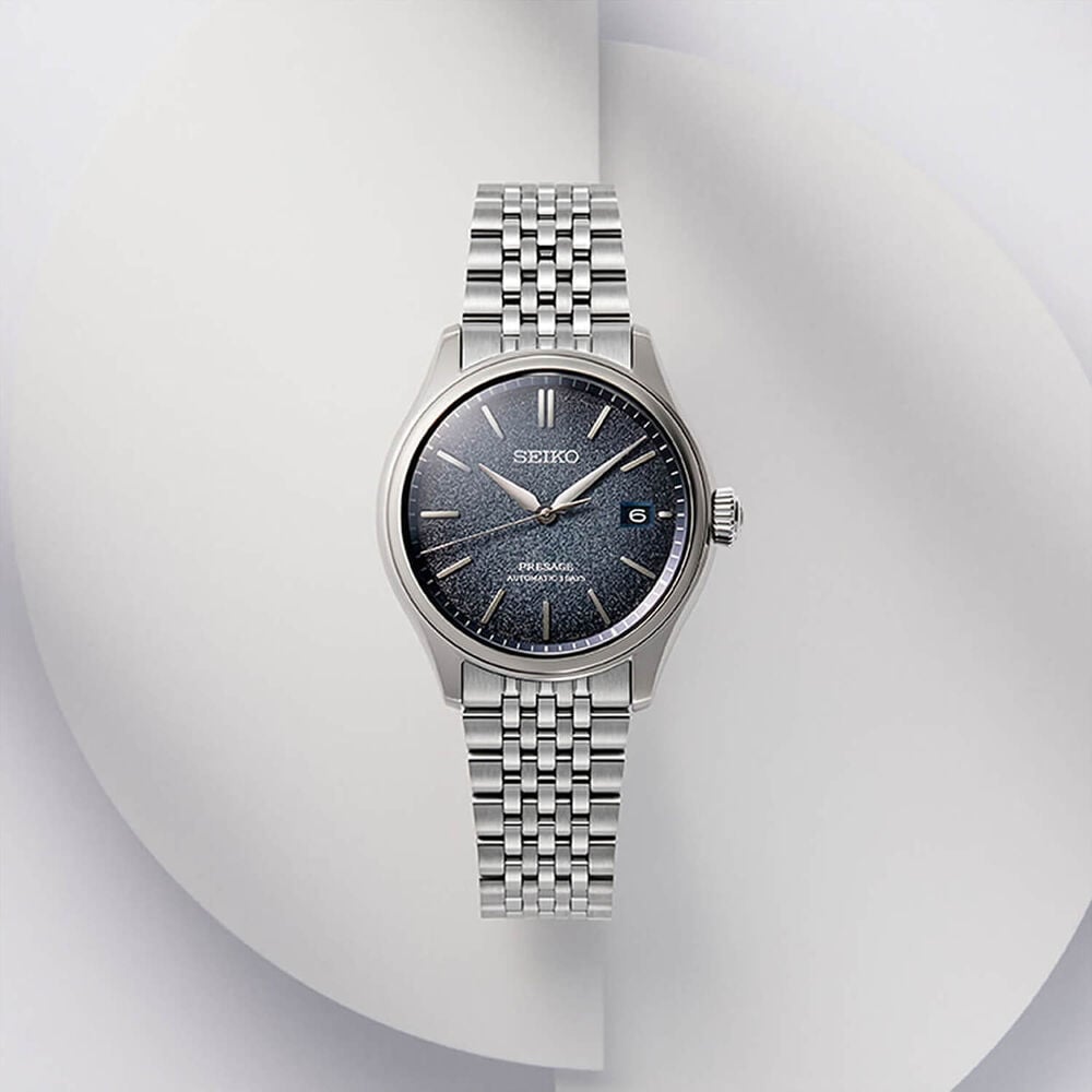 Seiko Presage Classic 'Ai-iro' Japan Blue 40mm Dial Steel Bracelet Watch image number 6