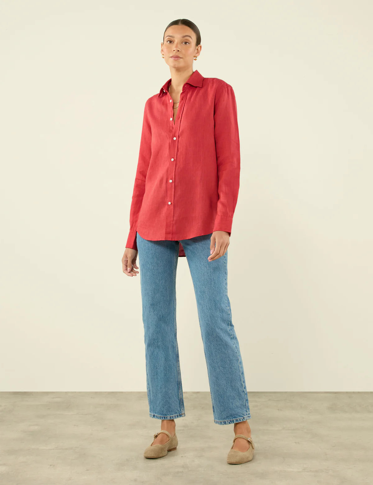 The Boyfriend: Linen, Cardinal Red - Image 2