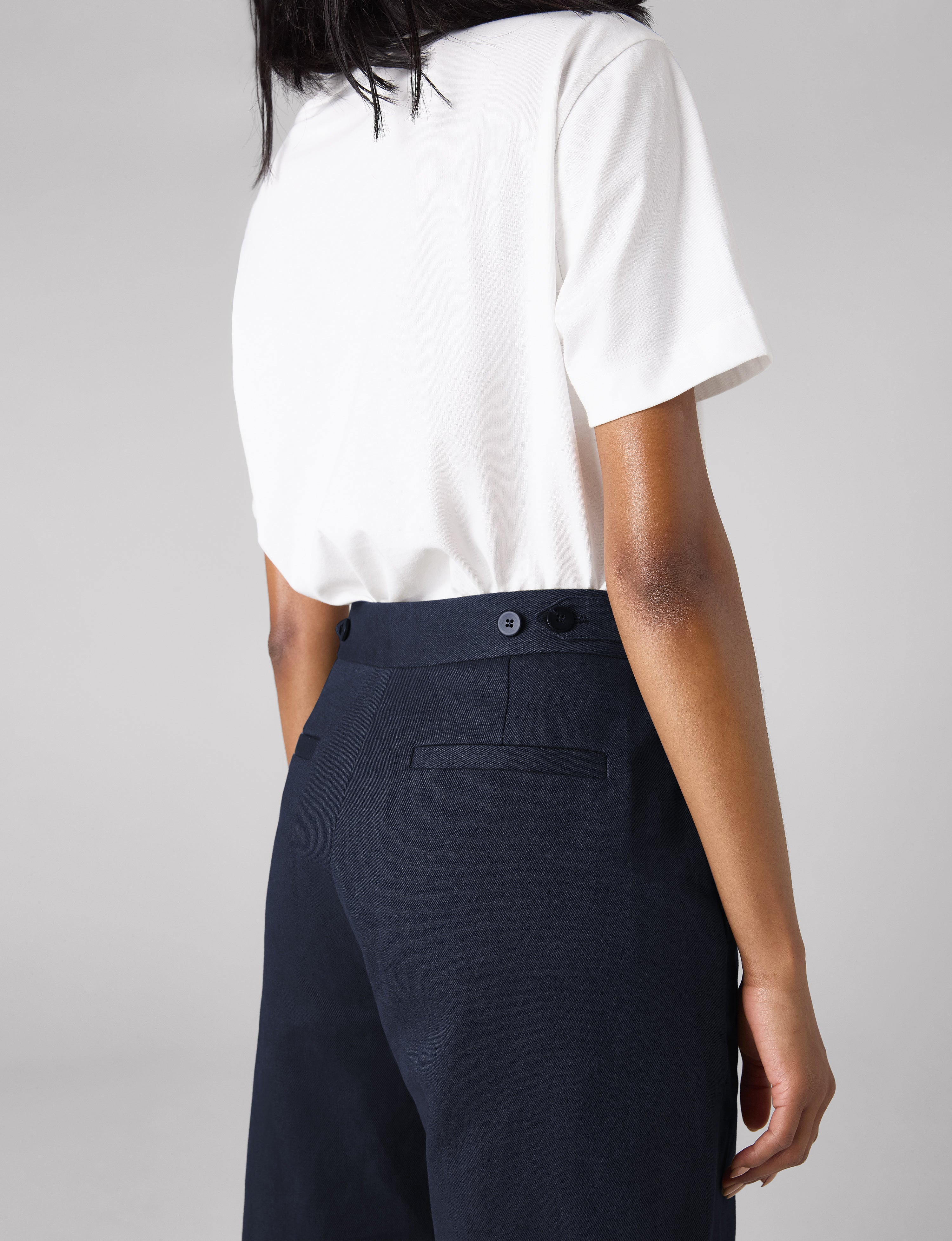 Chartwell Trouser: Cotton Twill, Navy Blue - Image 8