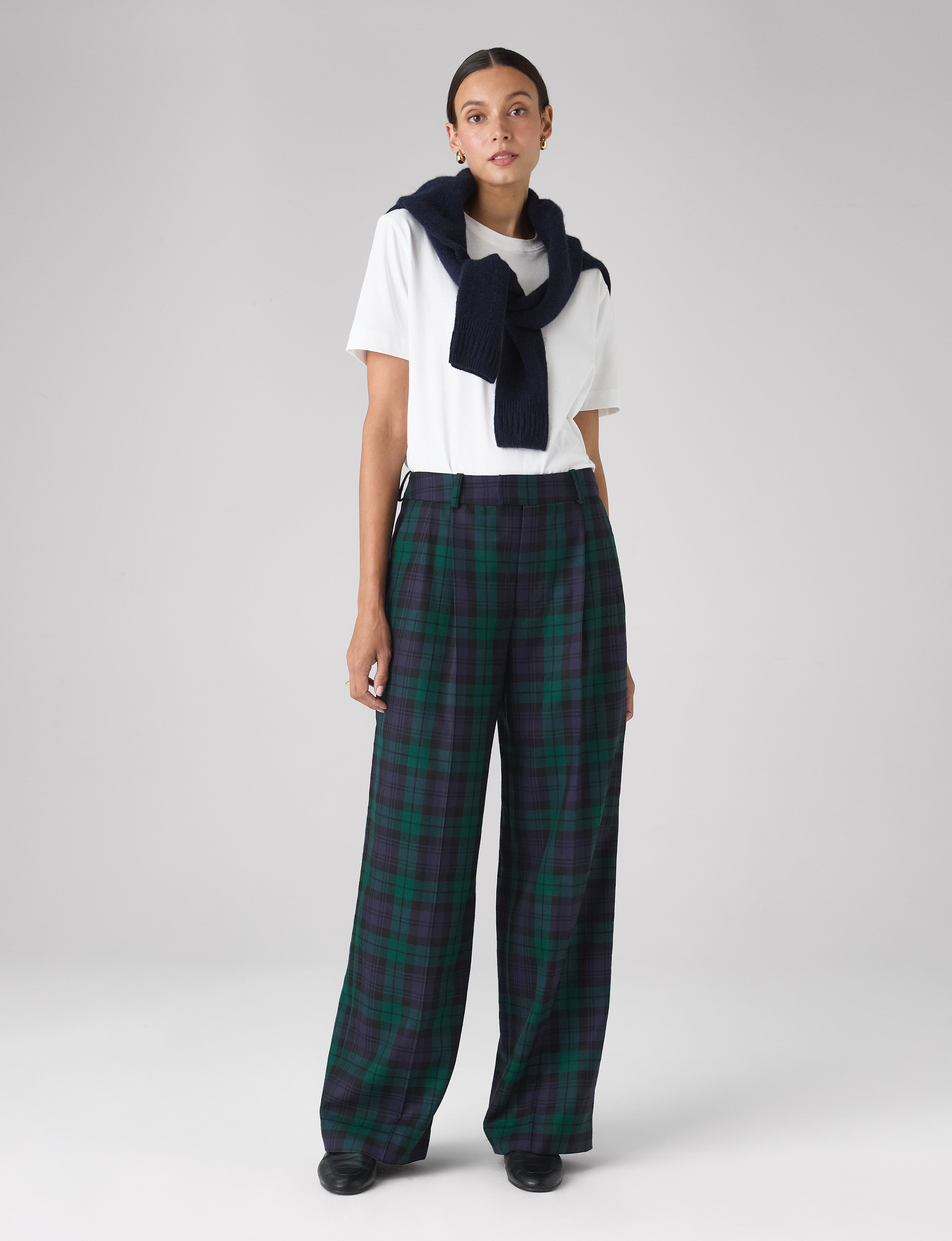 Rampling Trouser: Wool, Heritage Green Check - Image 2