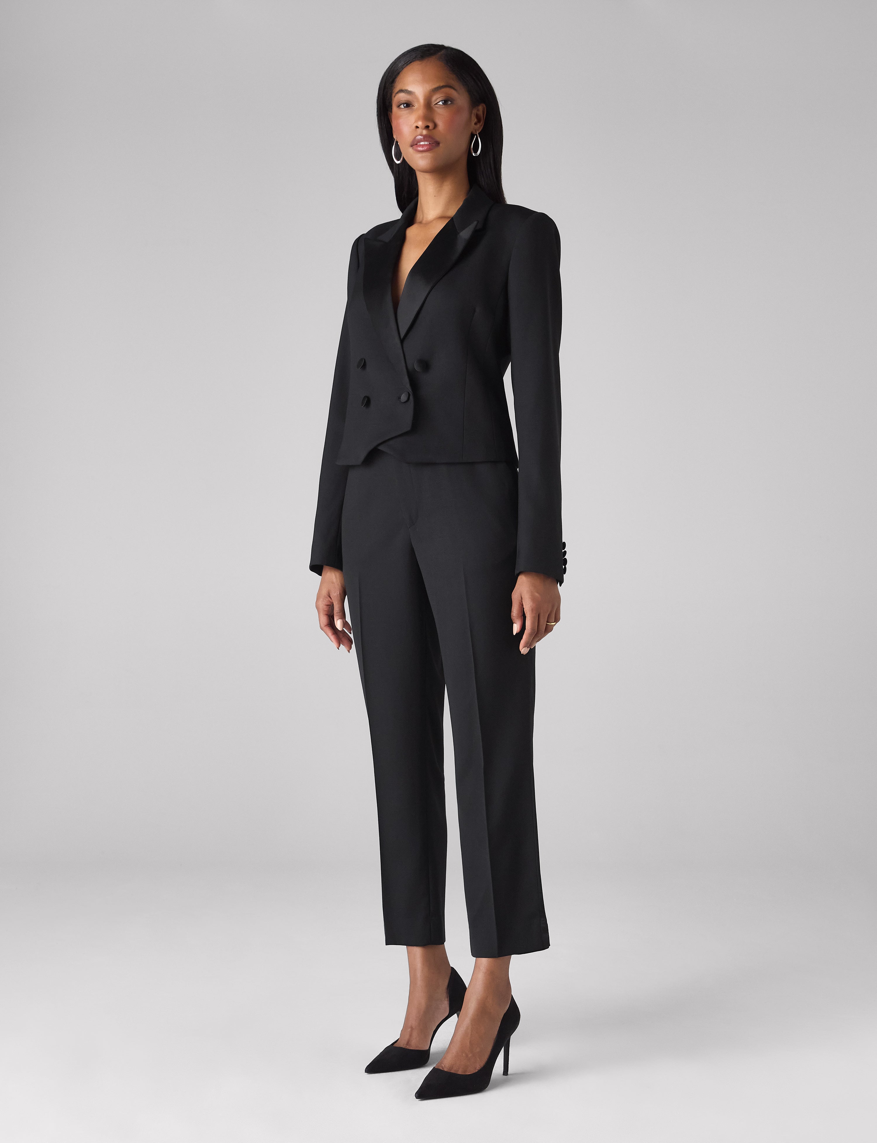 Regent Cigarette Trouser: Suiting Wool, Black - Image 5