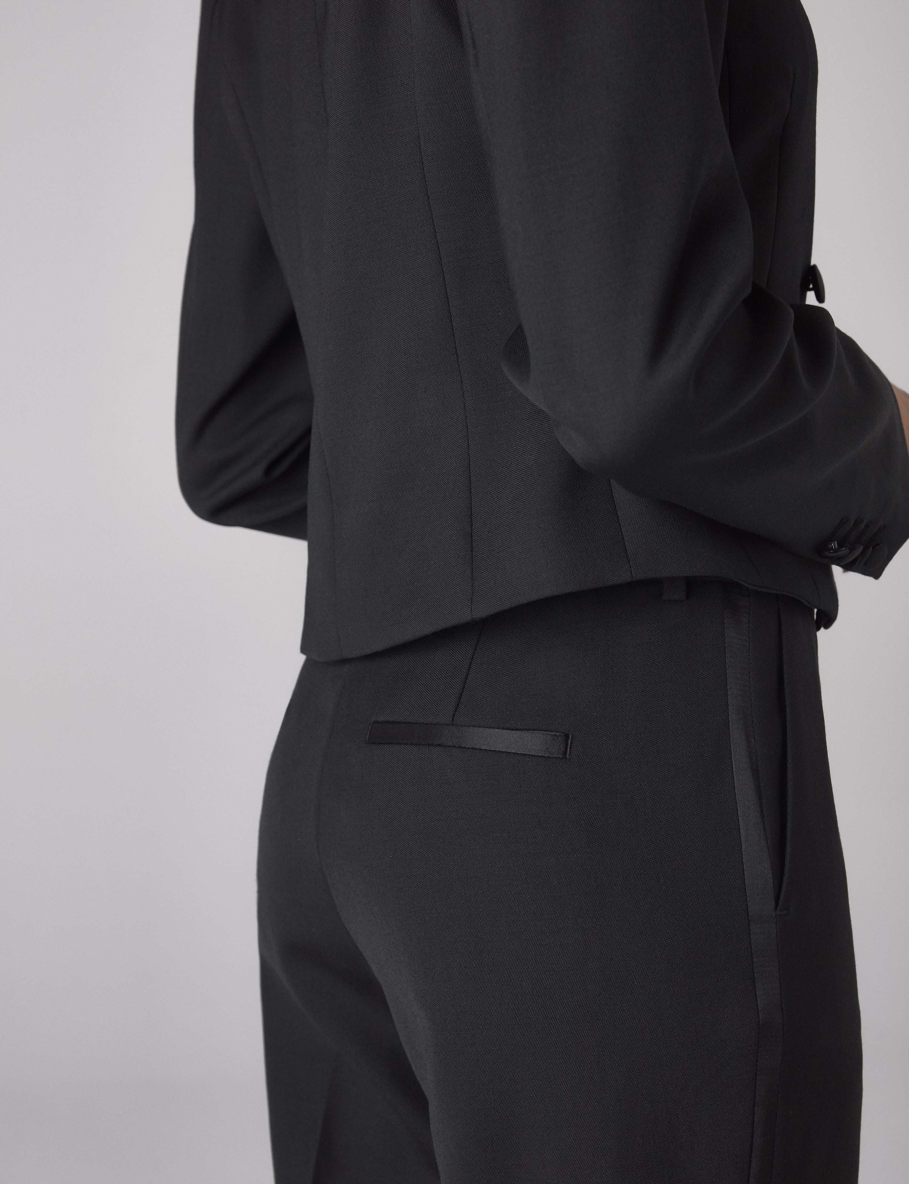Regent Cigarette Trouser: Suiting Wool, Black - Image 4