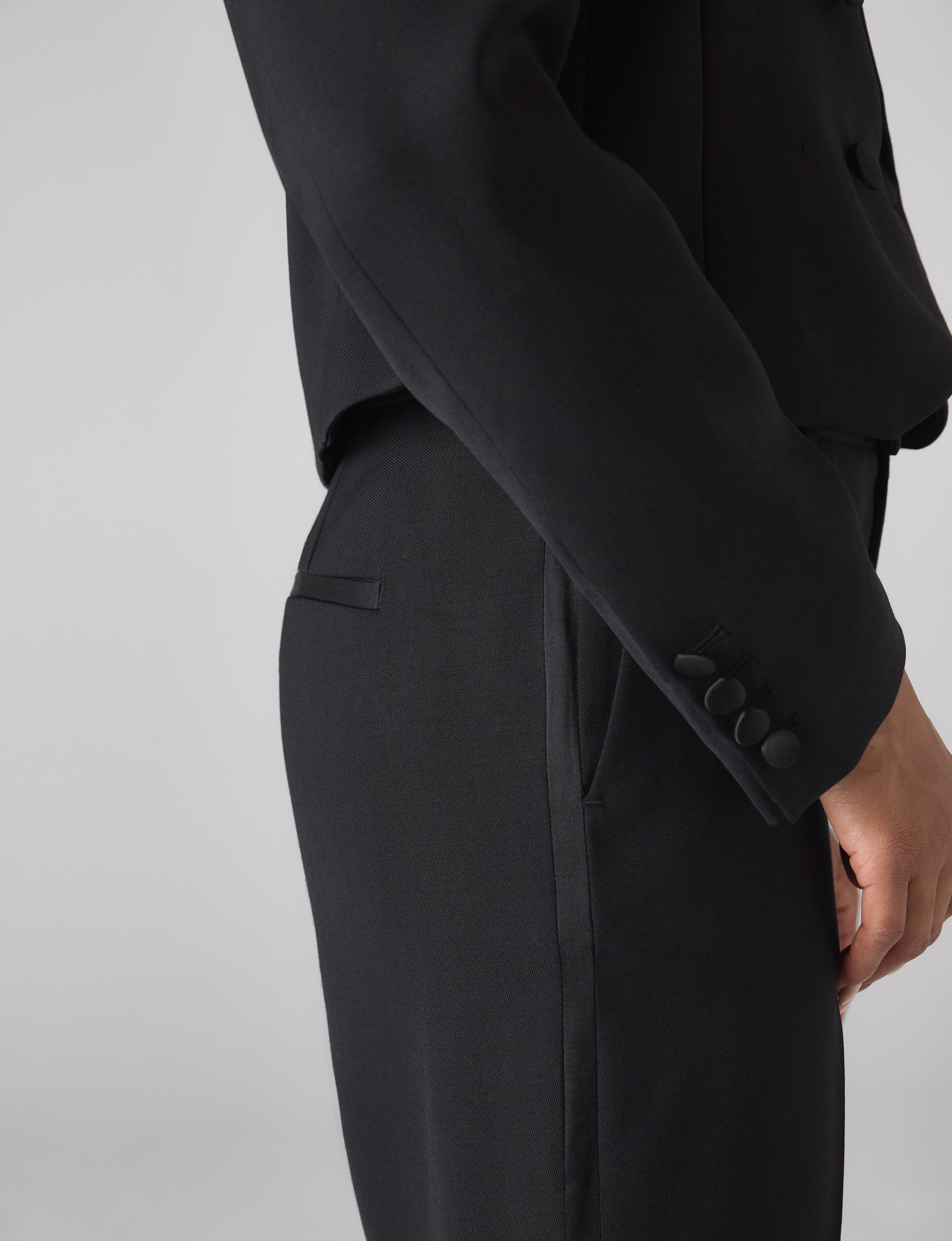 Regent Cigarette Trouser: Suiting Wool, Black - Image 6