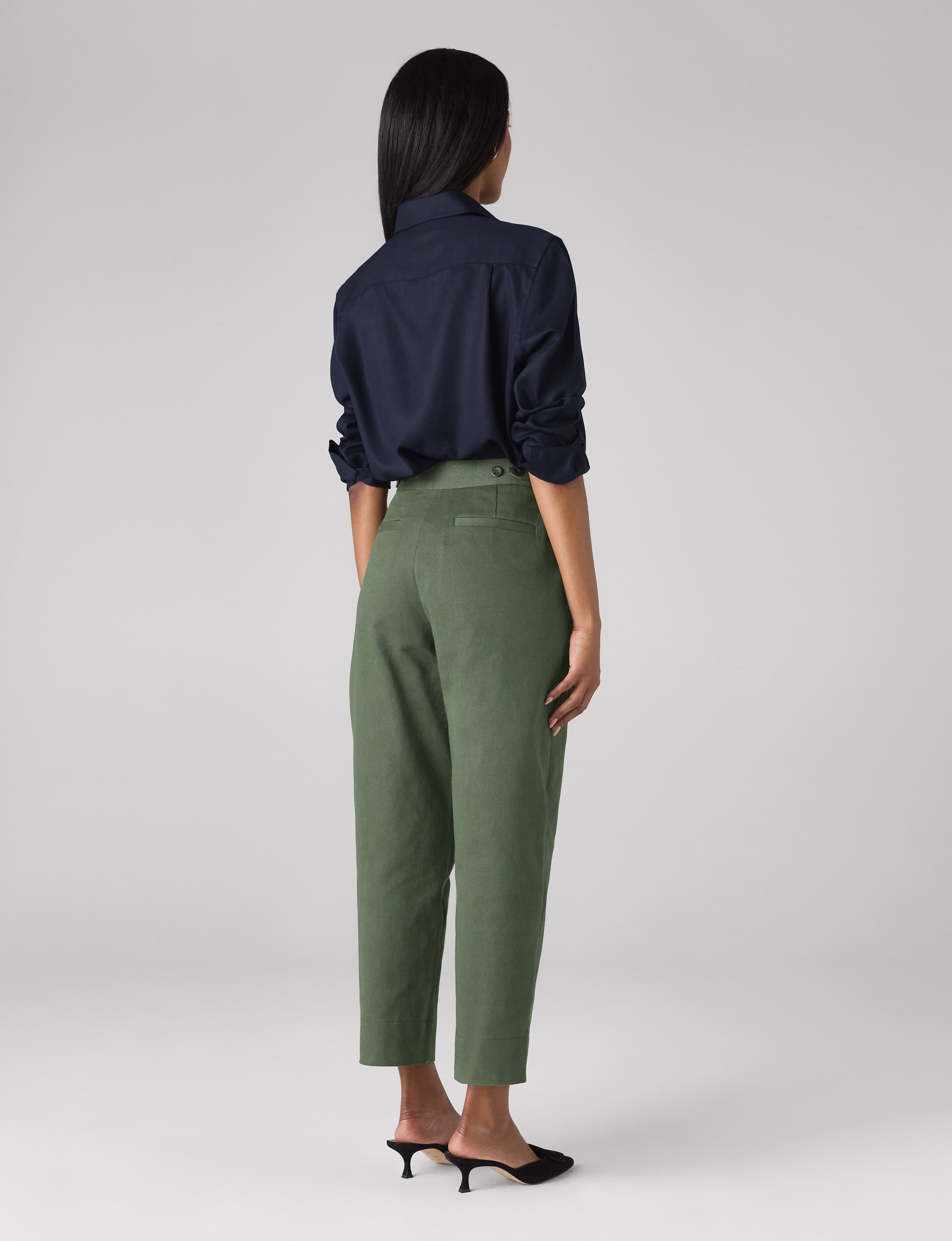 Chartwell Trouser: Cotton Twill, Khaki - Image 9
