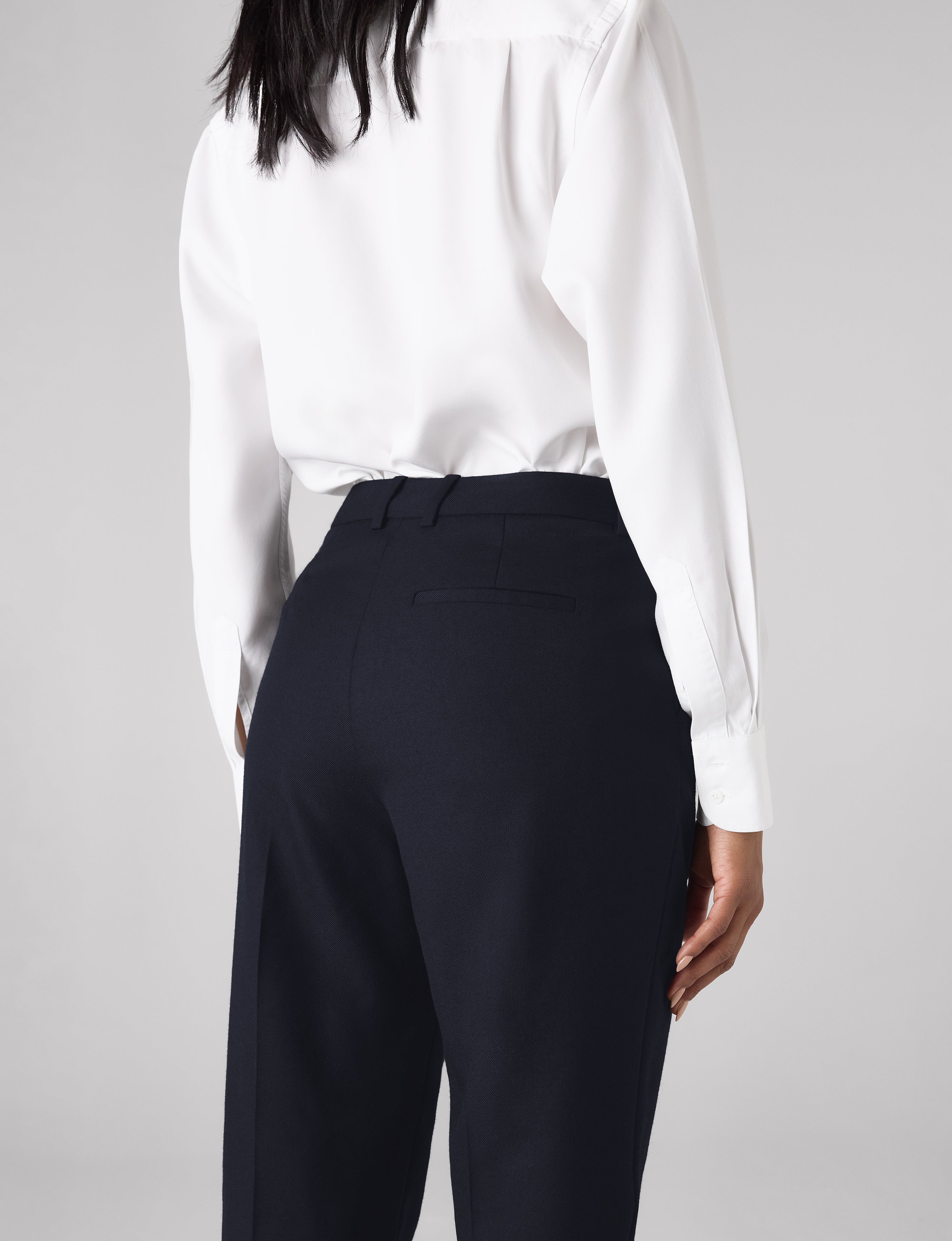 Regent Cigarette Trouser: Wool, Navy - Image 7