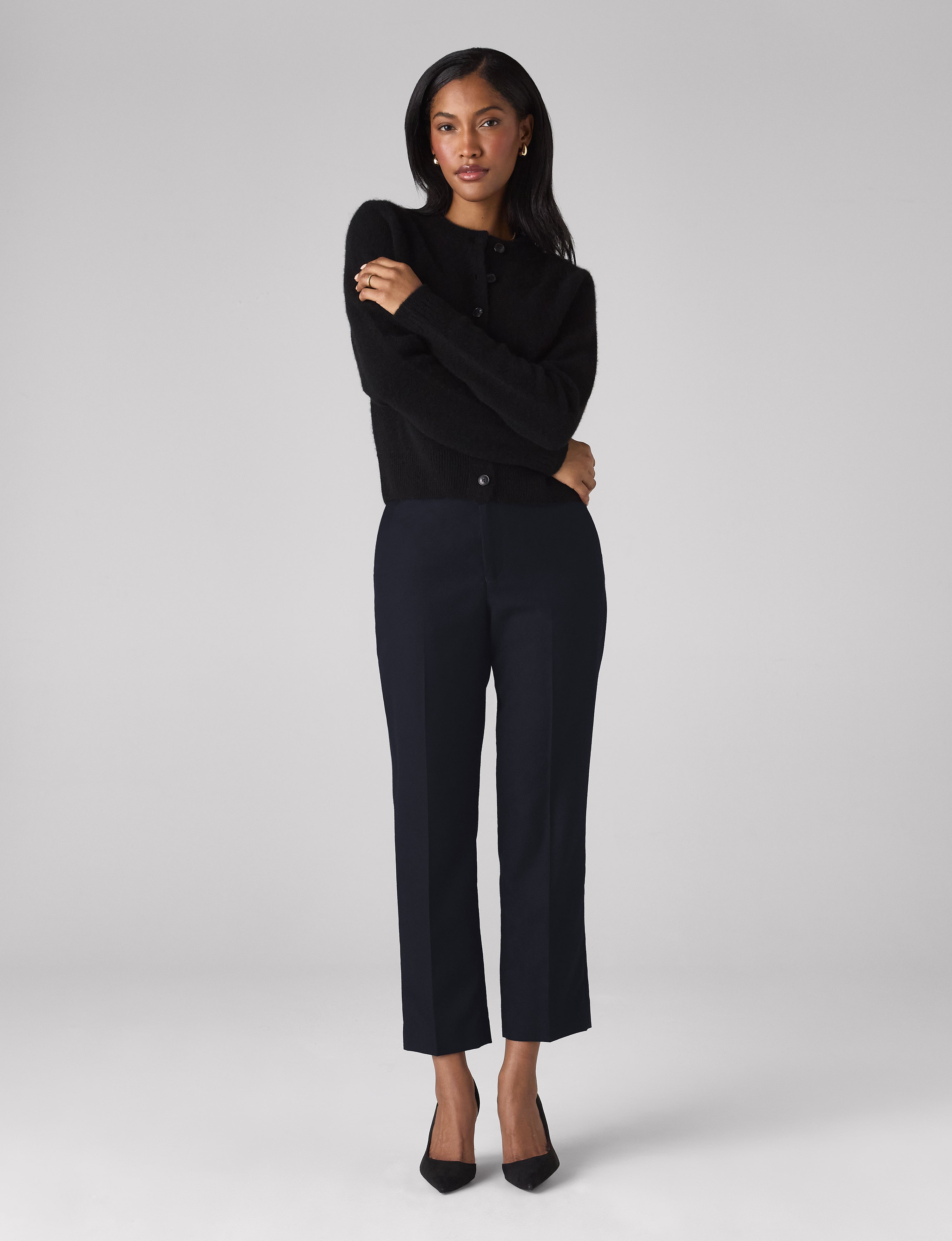 Regent Cigarette Trouser: Wool, Navy - Image 6