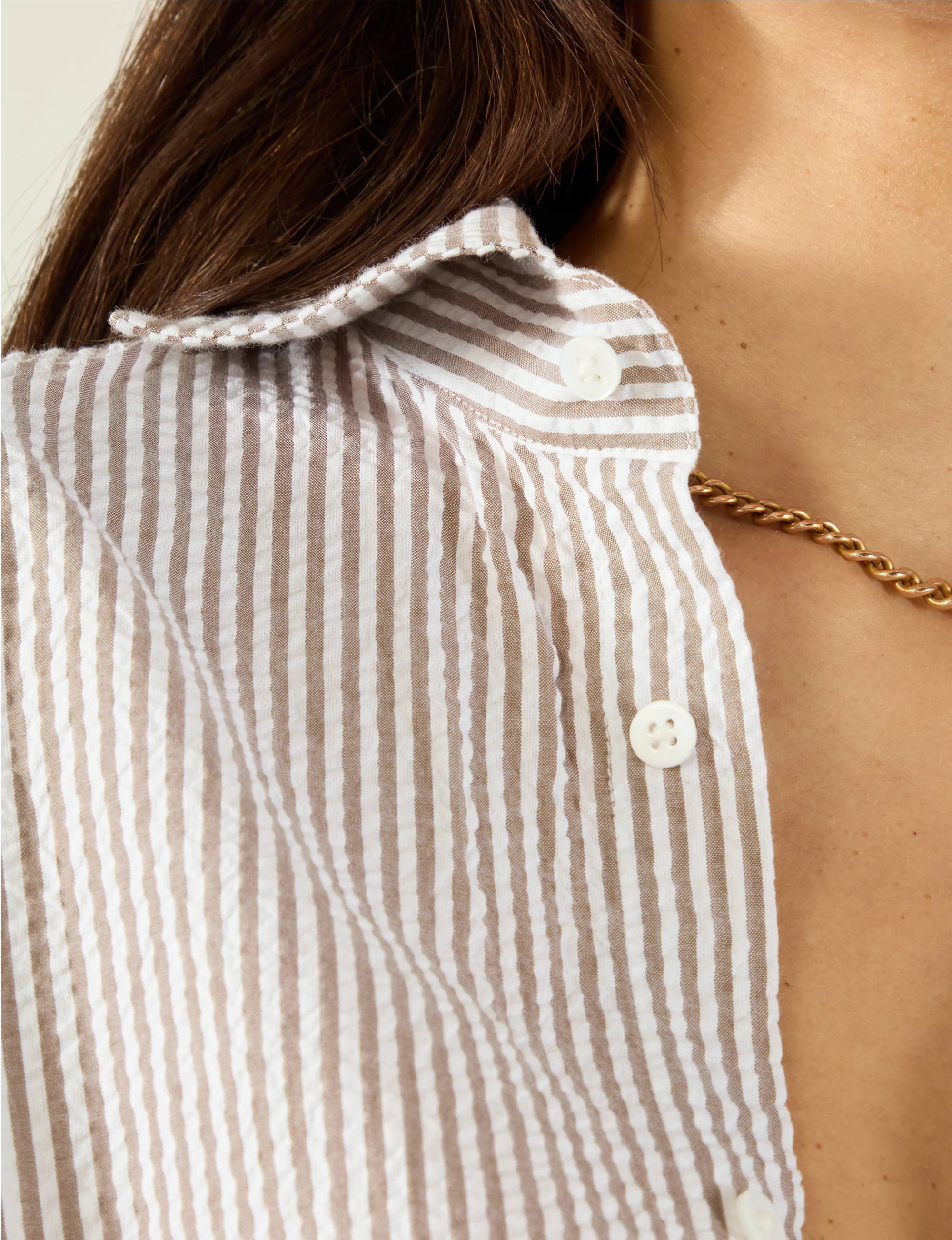 The Weekend: Seersucker, Mocha Stripe - Image 5