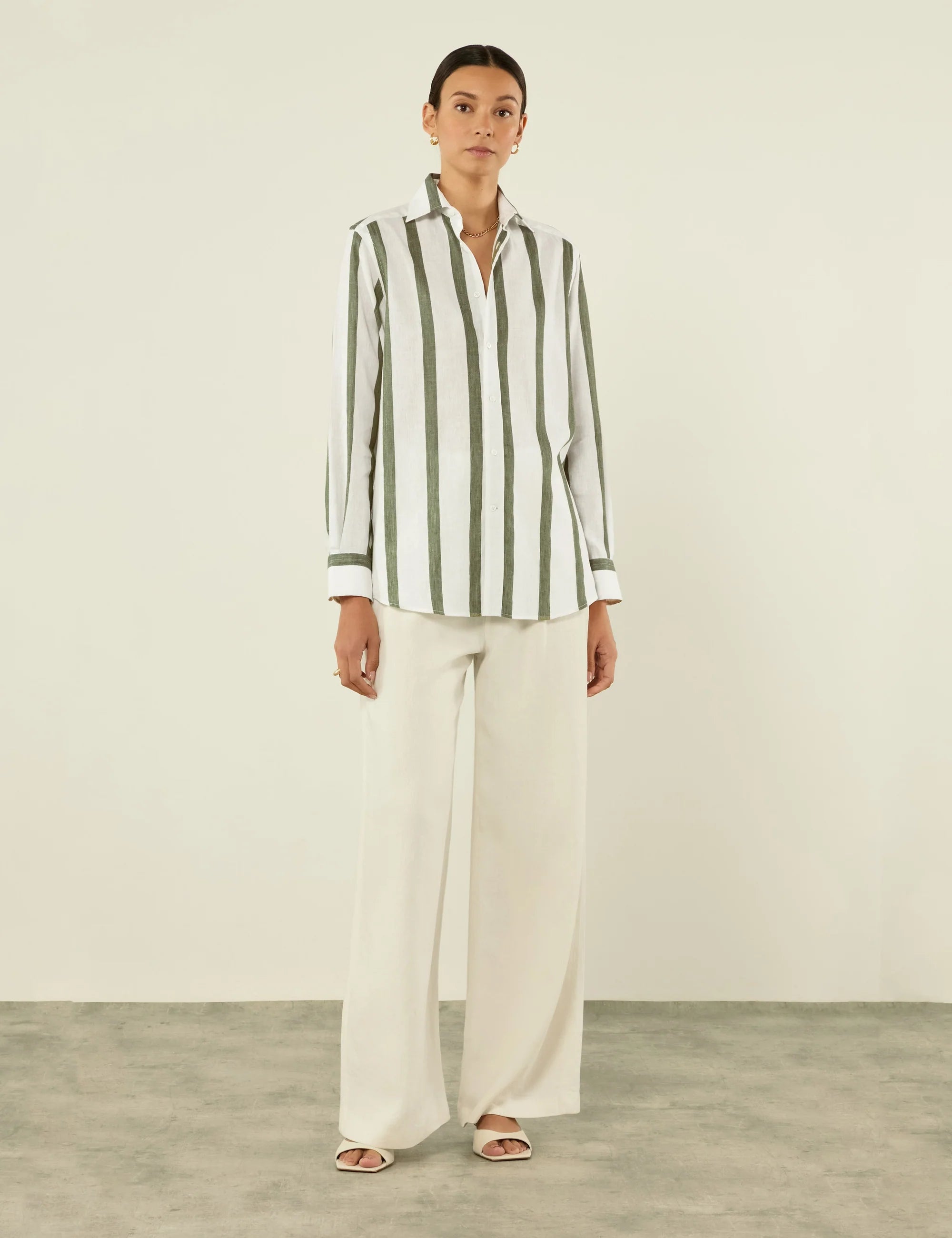 The Boyfriend: Weave, Khaki Stripe - Image 4