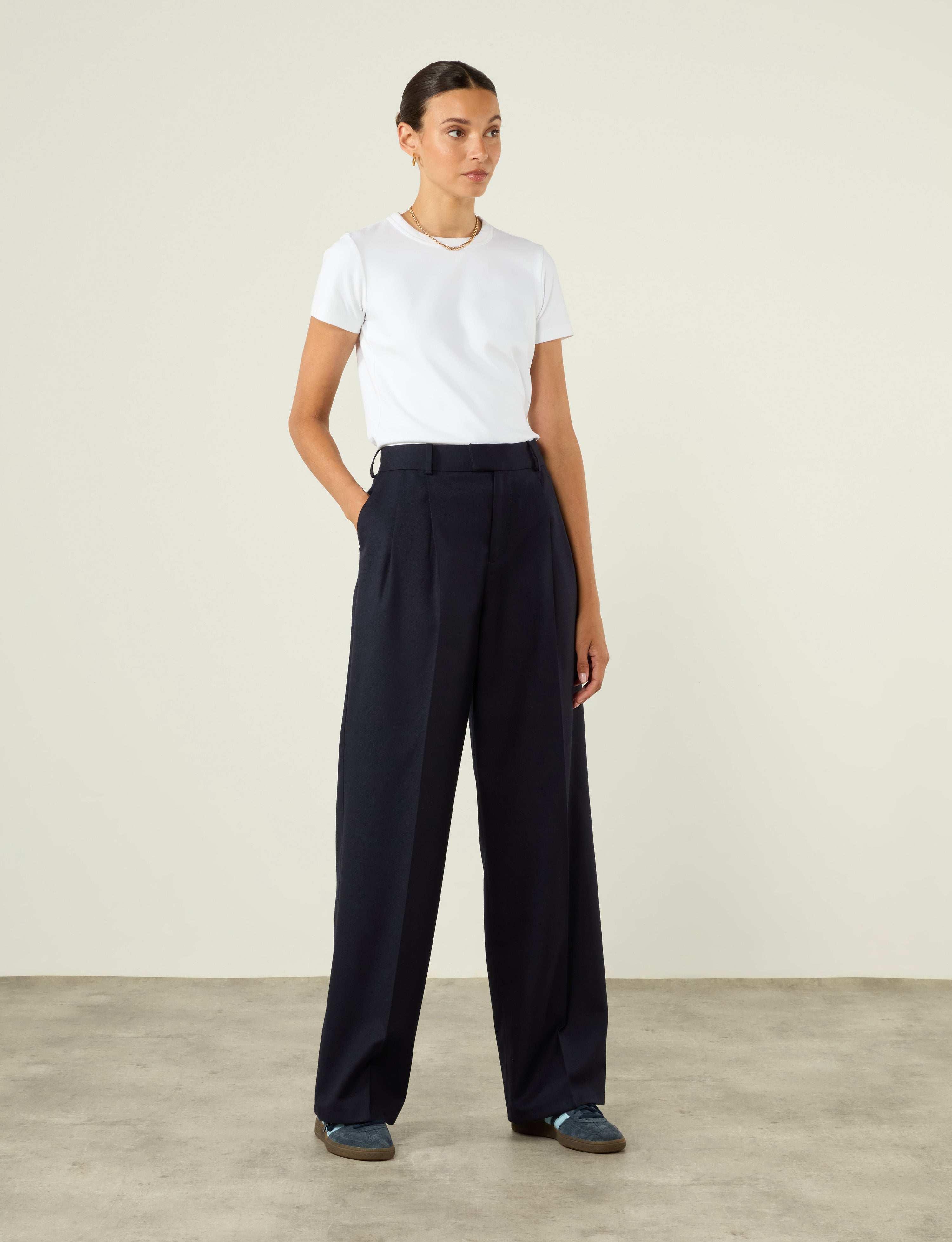 Rampling Trouser: Wool, Navy - Image 2