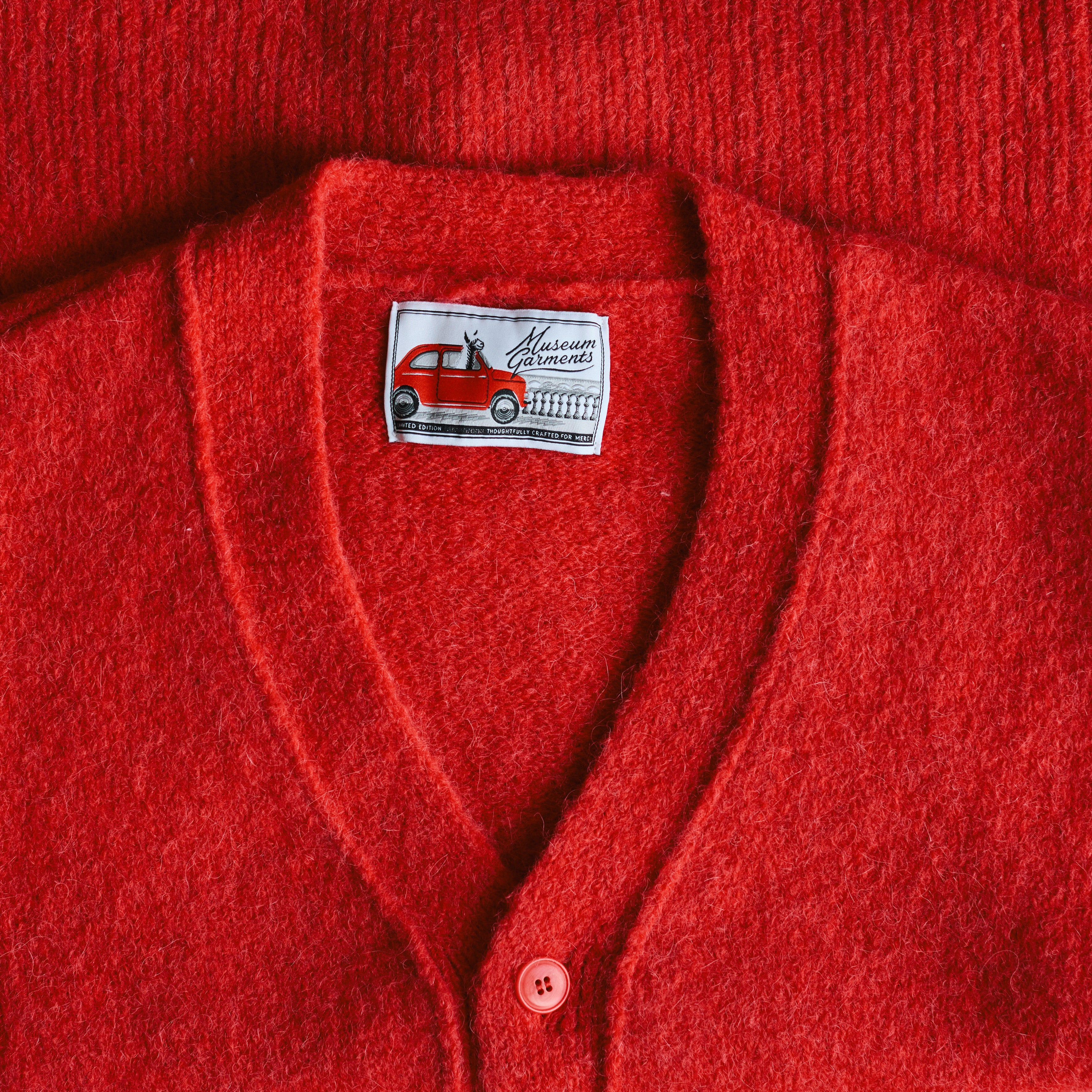 Museum Garments x Merci - Alpaca Cardigan - Red - Image 5